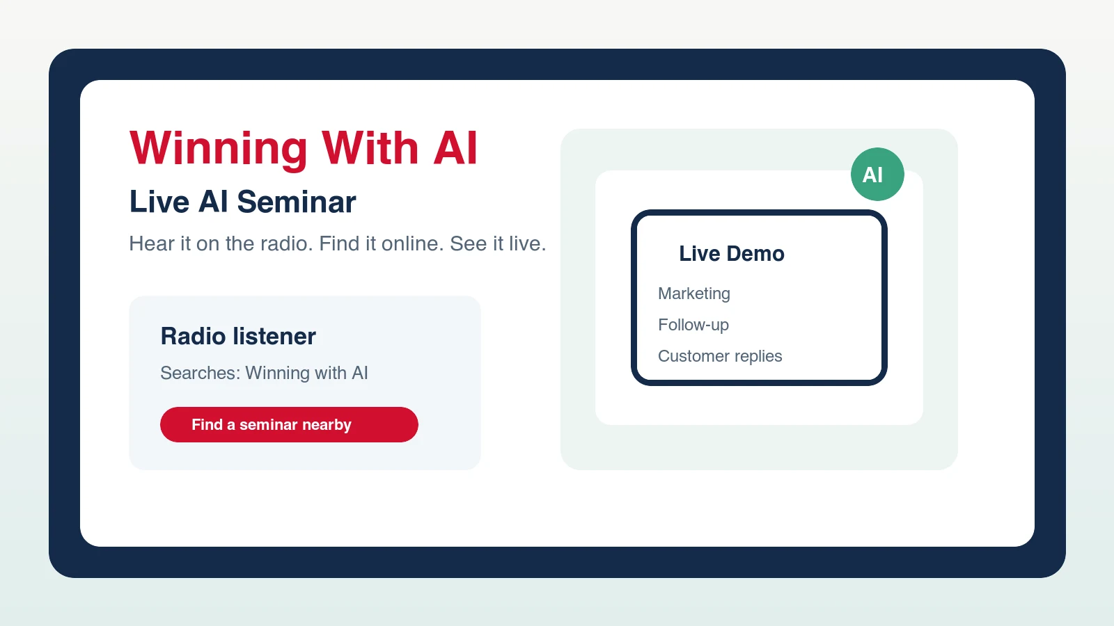 Winning With AI live AI seminar guide for business owners employees and managers