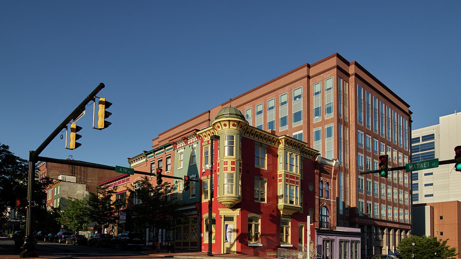 N. Market Street and W. 4th Street in downtown Wilmington, Delaware