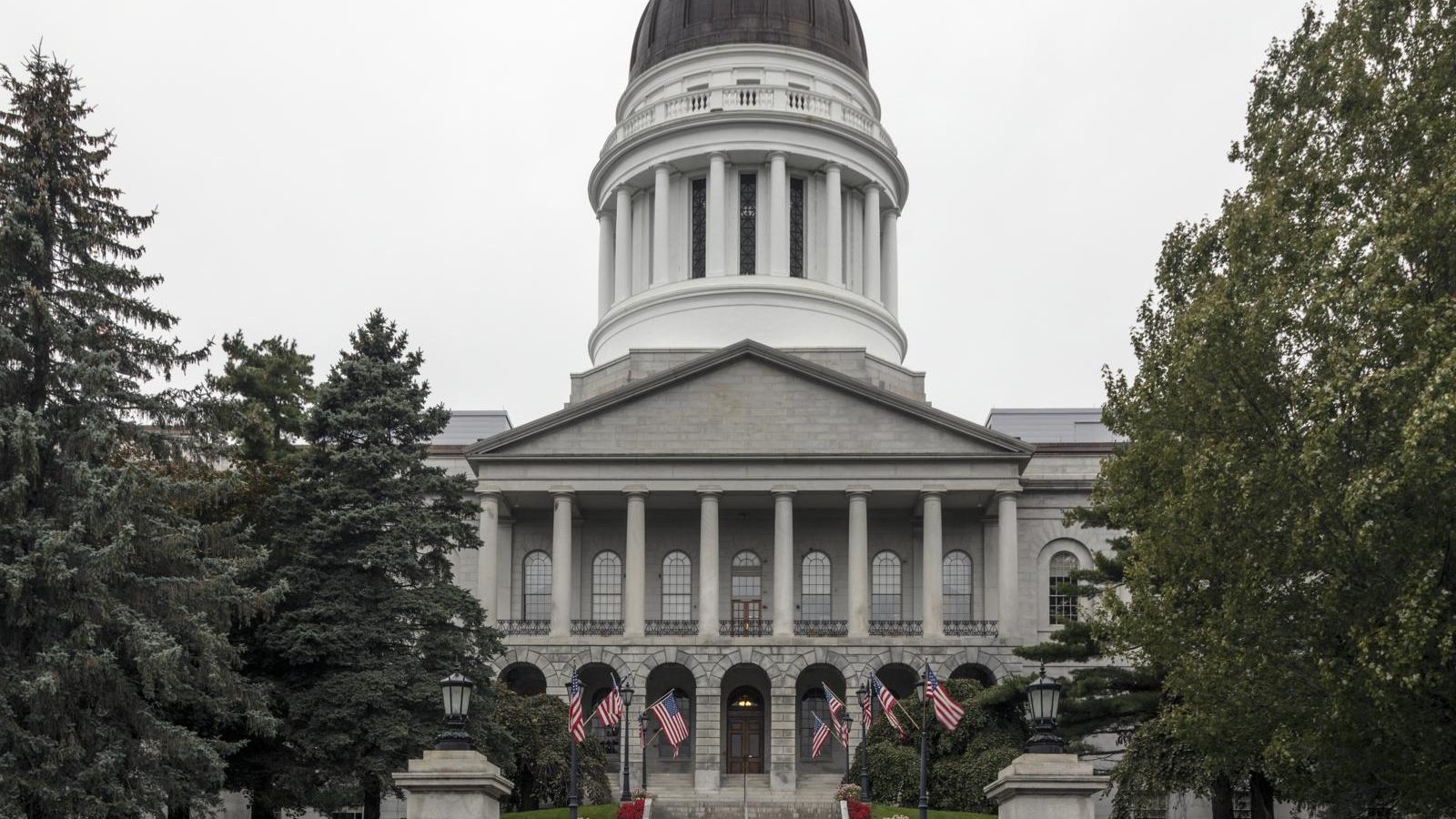 The Maine State Capitol building in Augusta, the state's capital city