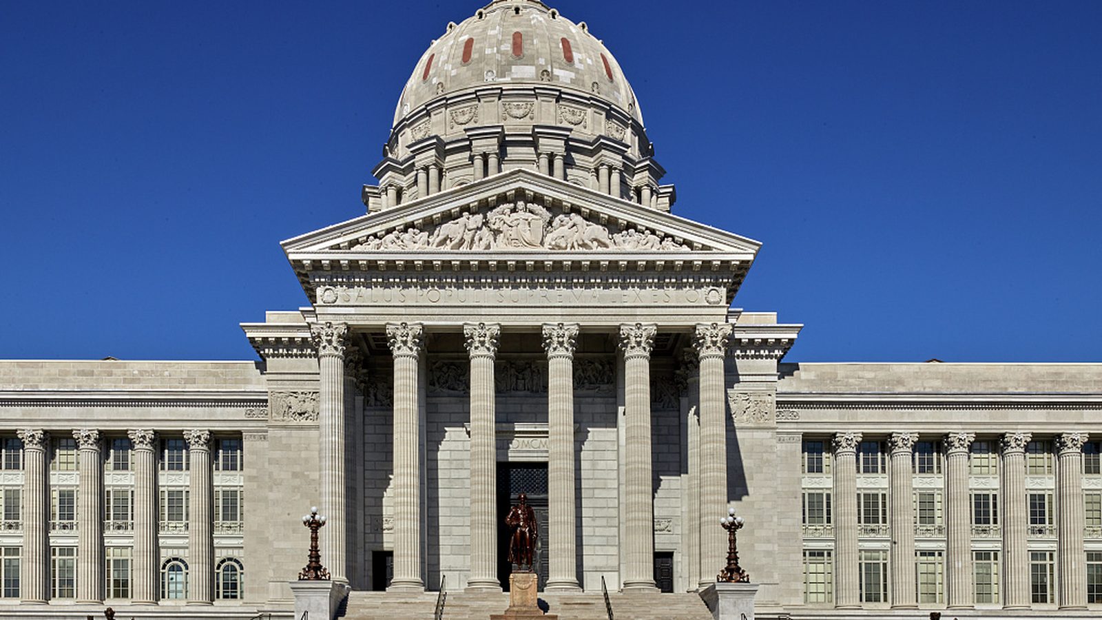 The Missouri Capitol in Jefferson City, the capital city of the midwest-U.S. state