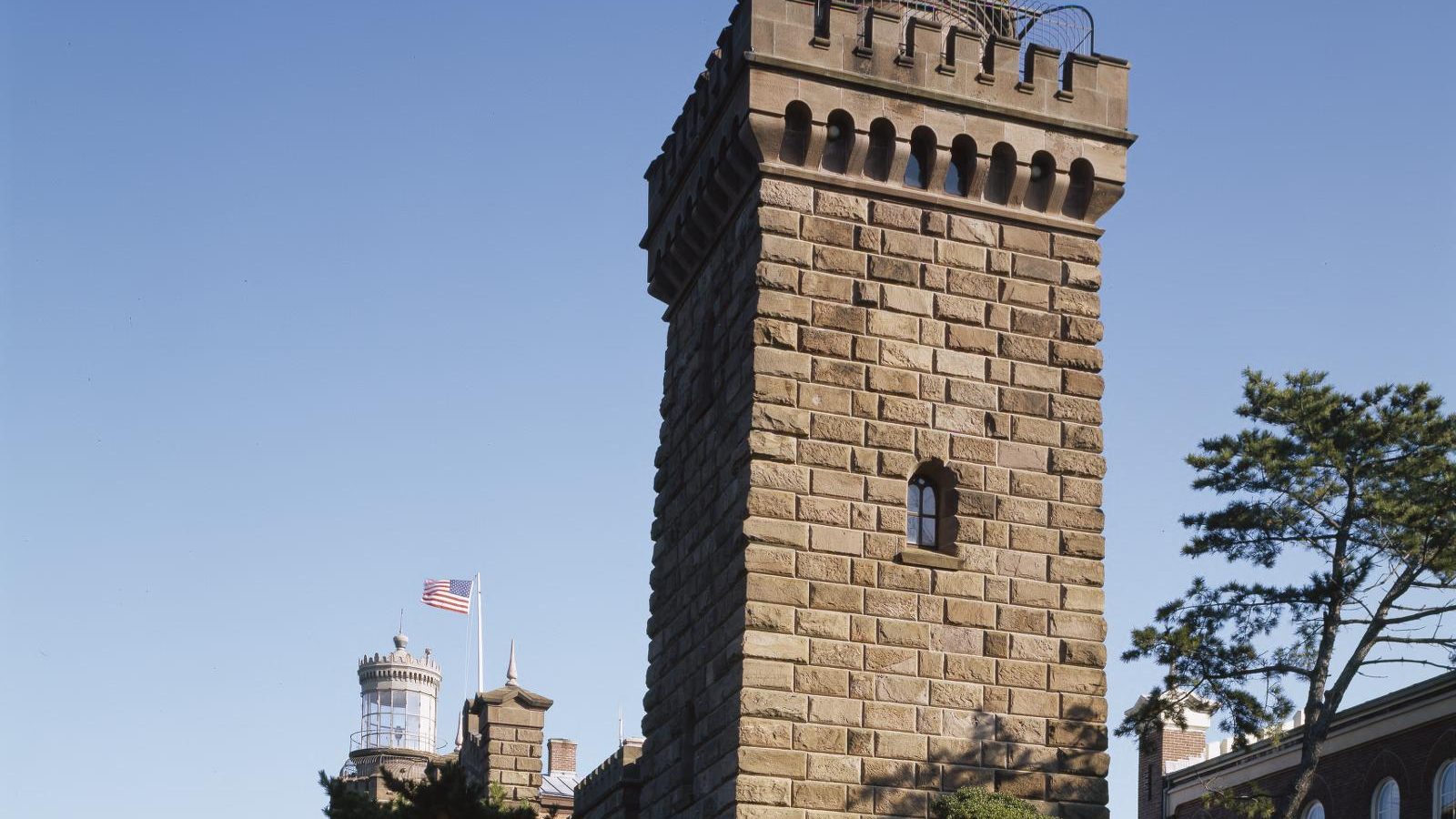 The Navesink Twin Lights is situated 200 feet above sea level in Highlands, New Jersey