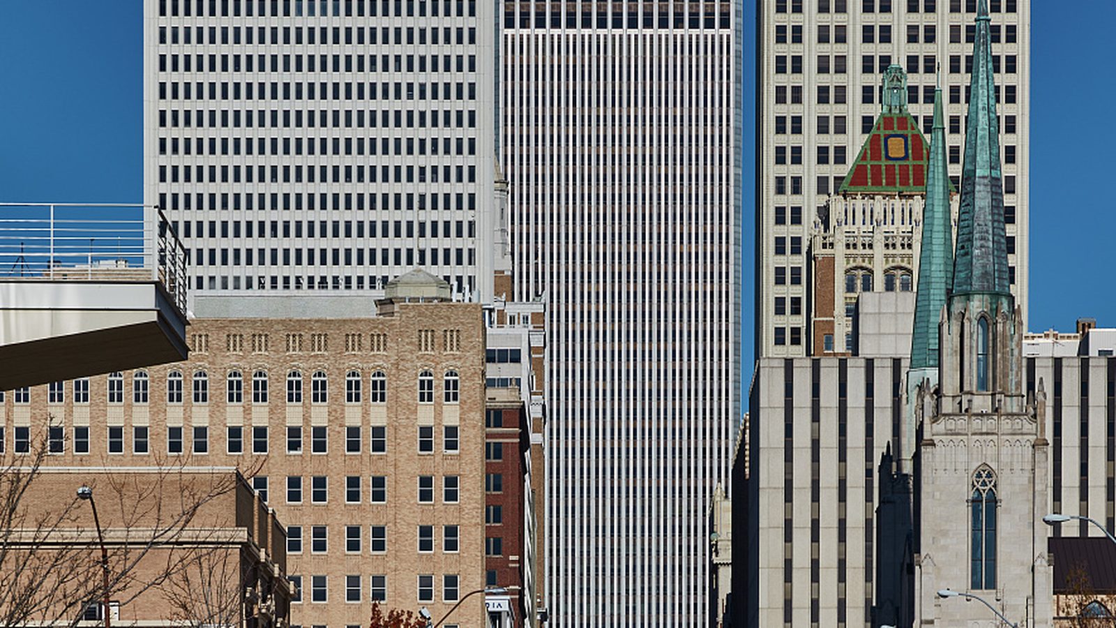 A view of downtown Tulsa, Oklahoma's skyscraper