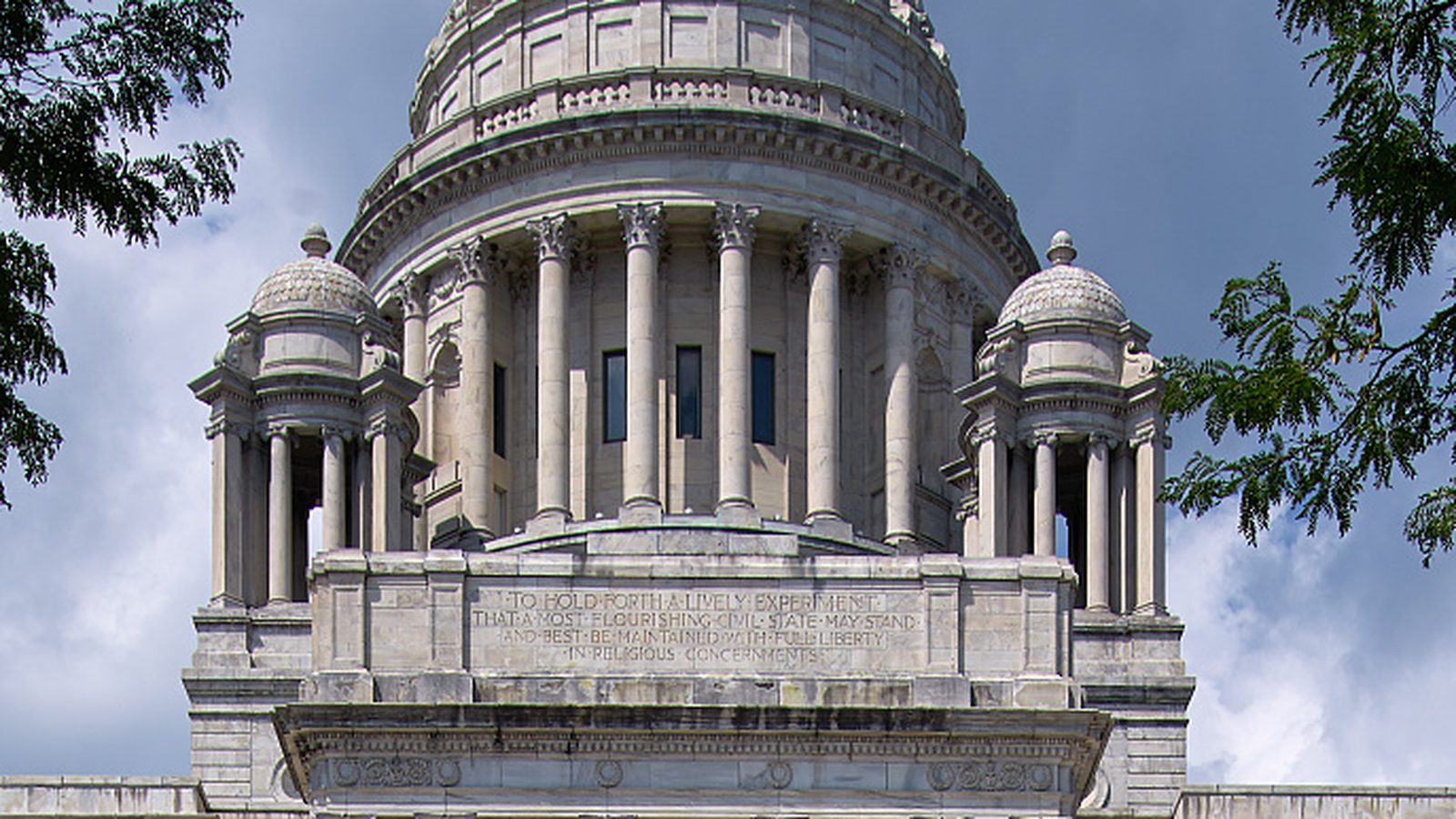 The Rhode Island State House, the capitol building of that Eastern Seaboard state