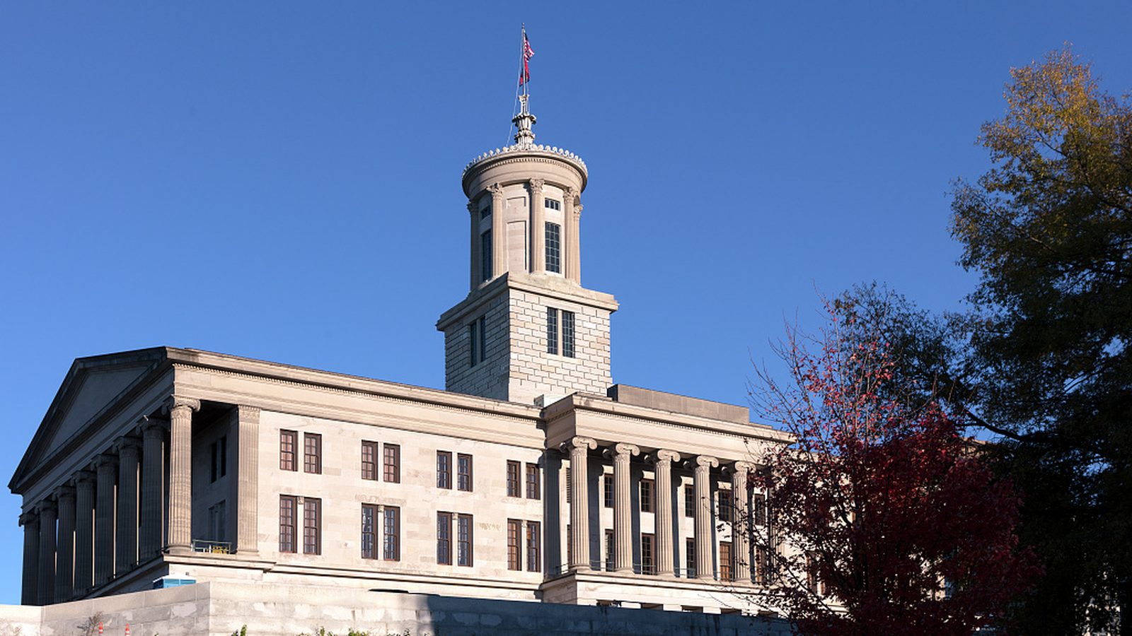 The Tennessee Capitol, which sits high atop a hill in Nashville