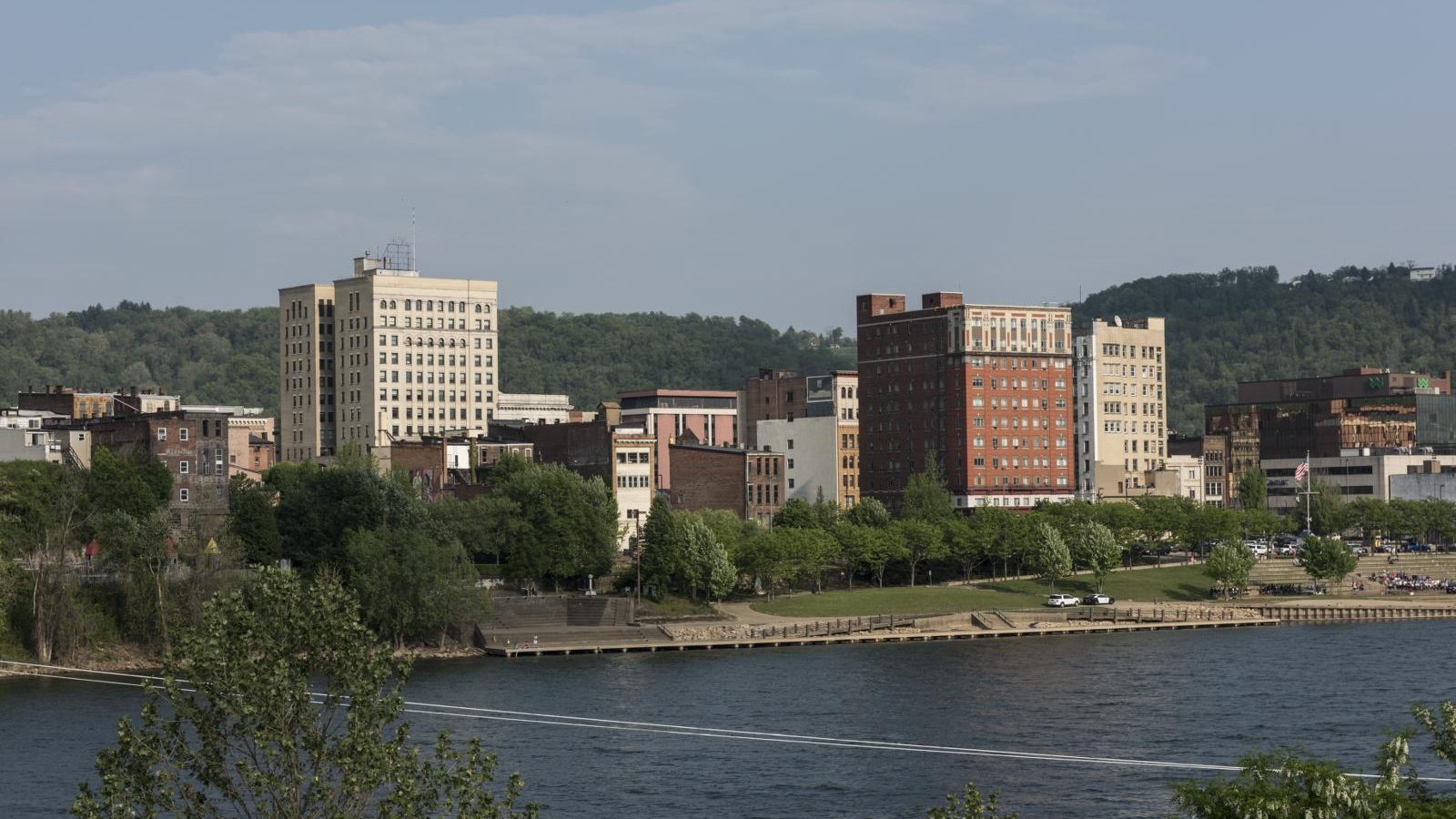 View of downtown Wheeling, West Virginia, from Wheeling Island